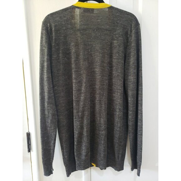 Hugo Boss VTG Sweater Mens Wool Blend Cardigan Sz L Preppy Lightweight 90s y2k - Picture 7 of 8